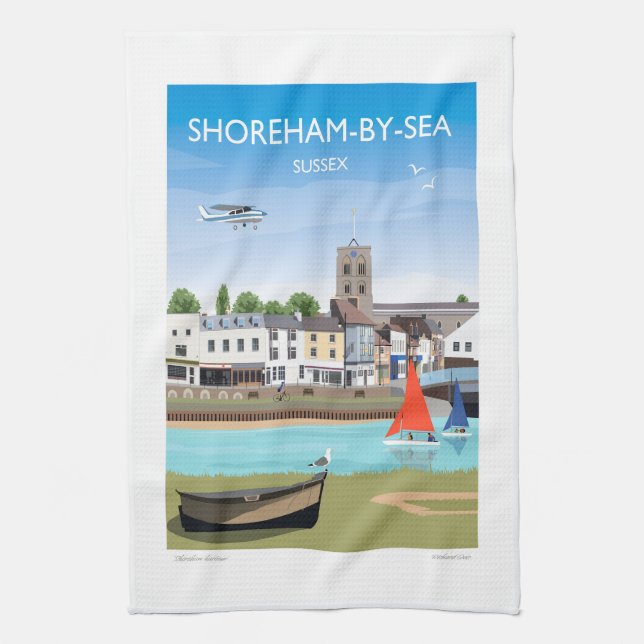 Shoreham by Sea Tea Towel (Vertical)