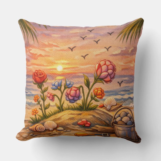 Shoreline Blooms Cushion (Front)