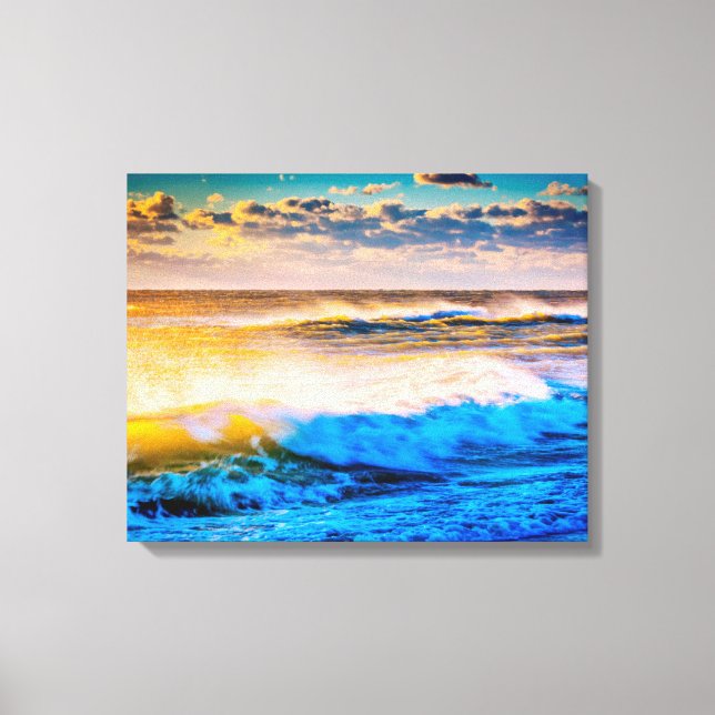 Shoreline scenic at sunrise canvas print (Front)