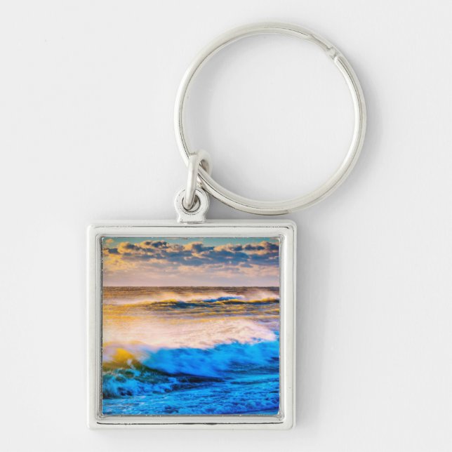 Shoreline scenic at sunrise key ring (Front)