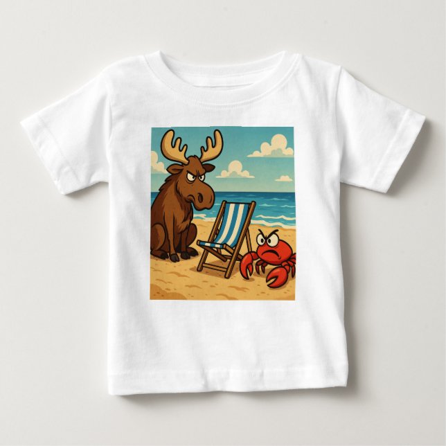 Shoreline Showdown – Who Gets the Seat? Kids Tee (Front)