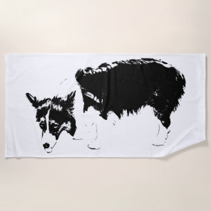 Shoreline Sniff Patrol Beach Towel