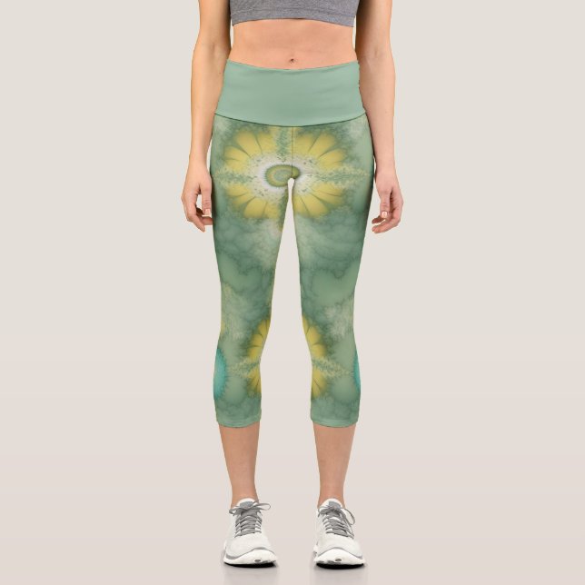 Shoreline Tie-dye Capri Leggings (Front)