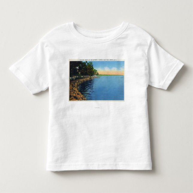Shoreline View of Seneca Lake Park Pavilion Toddler T-Shirt (Front)