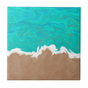 Shores of Paradise Turquoise Sea Tile