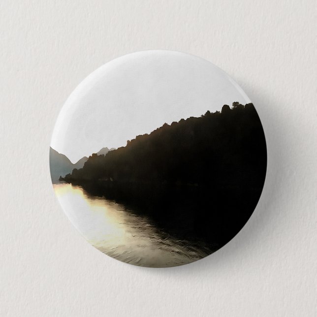 Shores Of Shadows Landscape Art 6 Cm Round Badge (Front)