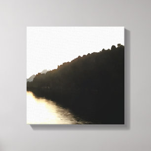 Shores Of Shadows Landscape Art Canvas Print