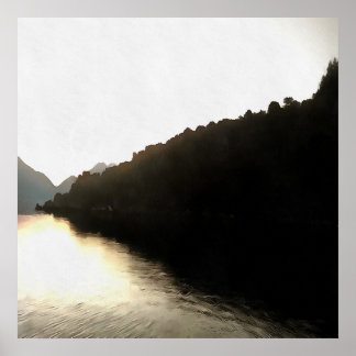 Shores Of Shadows Landscape Art Poster