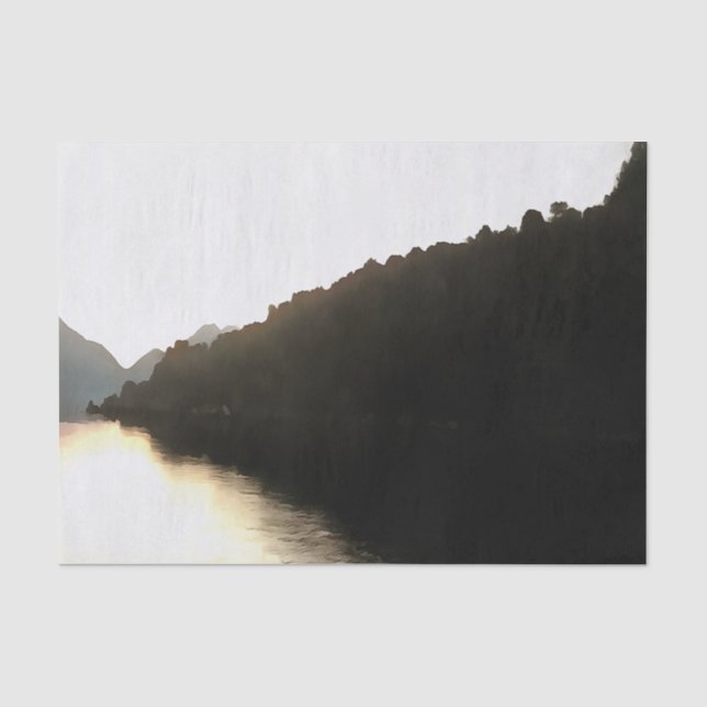 Shores Of Shadows Landscape Art Tissue Paper (Front)