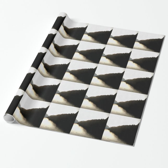 Shores Of Shadows Landscape Art Wrapping Paper (Unrolled)