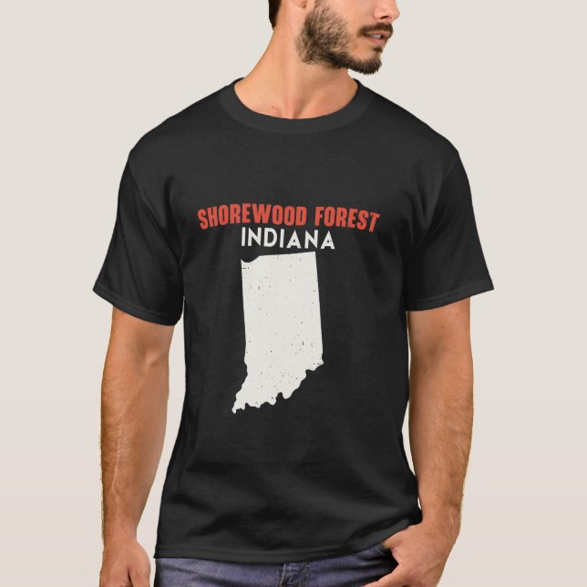 Shorewood Forest Indiana USA State America Travel  T-Shirt (Front)