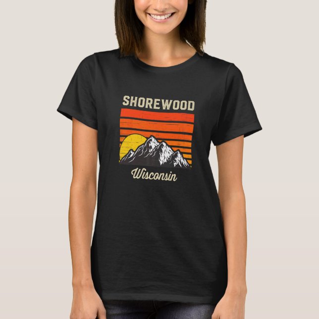 Shorewood Wisconsin Retro City State Usa T-Shirt (Front)