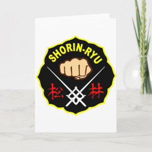 Shorin Ryu Matsubayashi Style Karate Kanji Front T Card