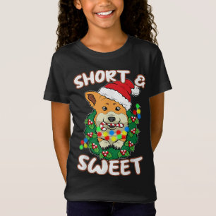 Short And Sweet Corgi Christmas Pajama Dog Puppy D T-Shirt