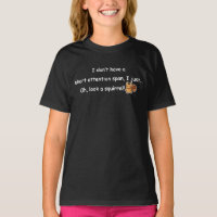 Short Attention Span Squirrel Humour Dark T-Shirt