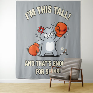 Short Cat Boxing Gloves Funny Shins Tapestry