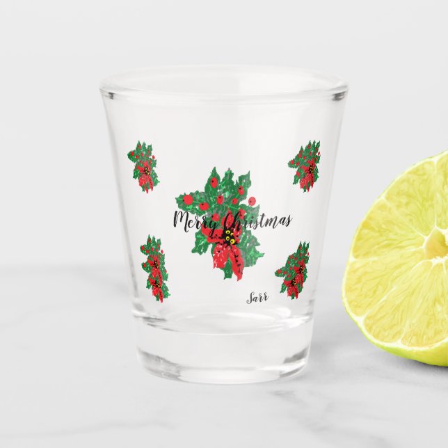 Short : christmas Glasswear Shot Glass (Front)