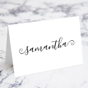 Short Curly Swash Signature Name Place Cards