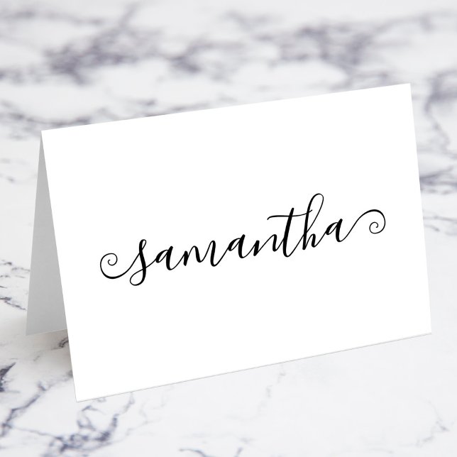Short Curly Swash Signature Name Place Cards (Short Curly Swash Signature Name Place Cards)
