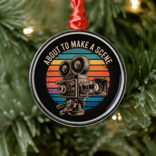 short film writer movie maker metal tree decoration