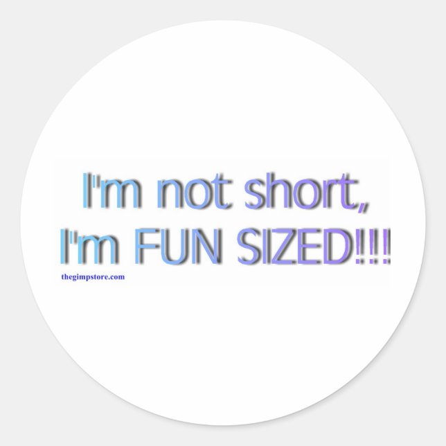 short_funsize classic round sticker (Front)