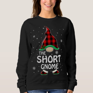Short Gnome Buffalo Plaid Matching Family Christma Sweatshirt