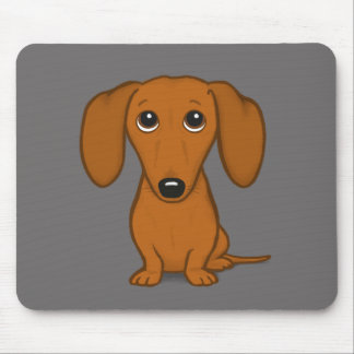 Short Haired Red Dachshund | Cute Wiener Dog Mouse Pad