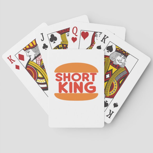 Short King Funny Minimal Design Playing Cards (Back)