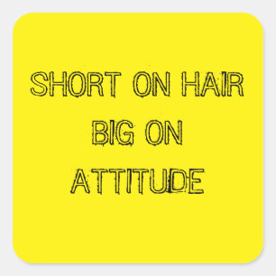 SHORT ON HAIR BIG ON ATTITUDE STICKERS