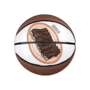 Short ribs cartoon illustration mini basketball