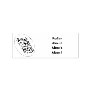 Short ribs cartoon illustration rubber stamp