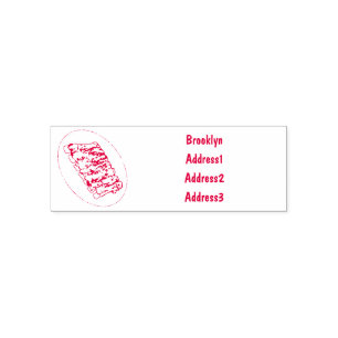 Short ribs cartoon illustration self-inking stamp