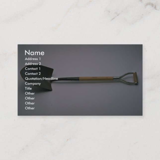 Short shovel business card (Front)
