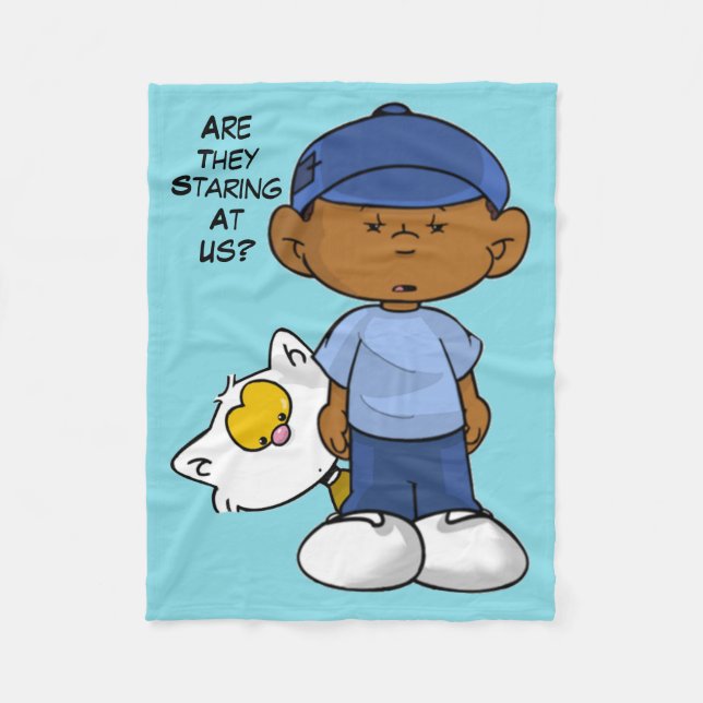 Short Sleevez Fleece Blanket (Front)