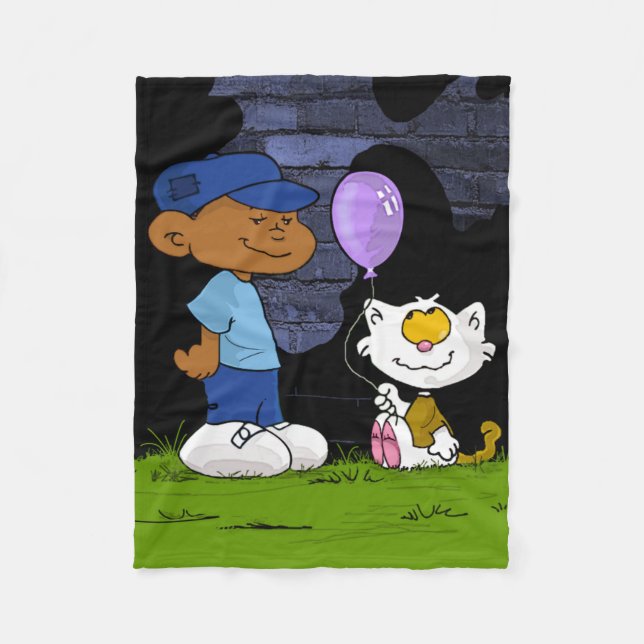 Short Sleevez Fleece Blanket (Front)