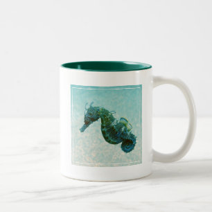Short-Snouted Seahorse Crimea, Russia Two-Tone Coffee Mug