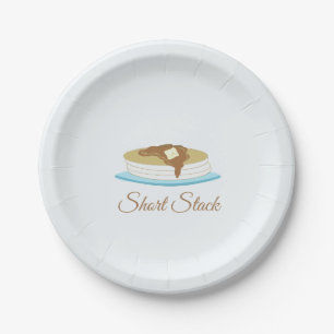 Short Stack of Pancakes Paper Plate