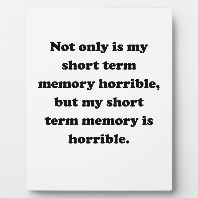 Short Term Memory Plaque (Front)