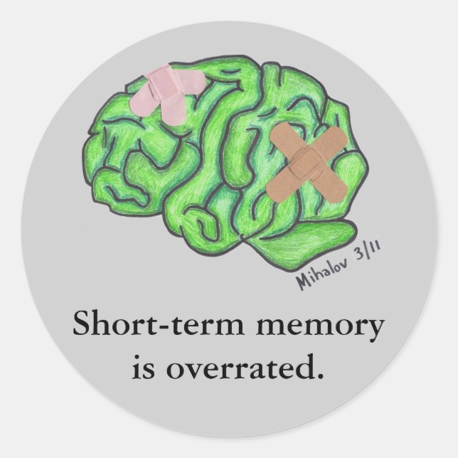 "Short-term memory" stickers (Front)