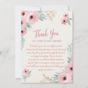 short thank you message for baby shower surprise invitation