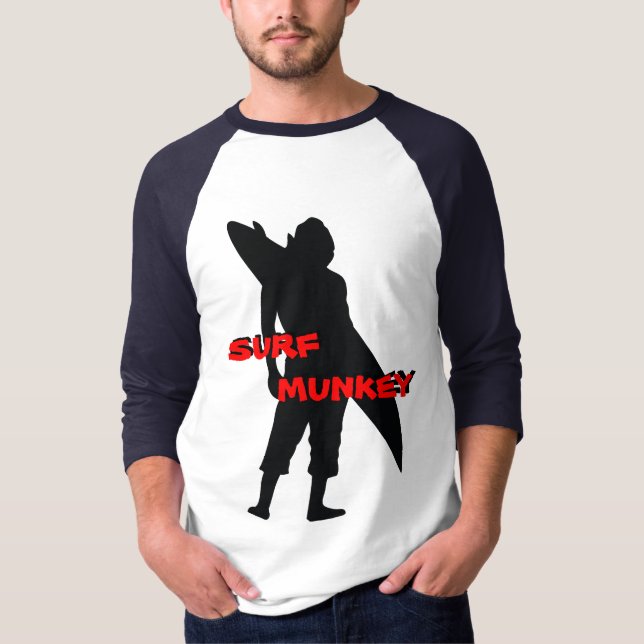 Shortboarder Silhouette design T-Shirt (Front)