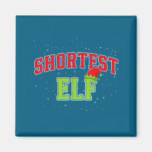 Shortest Elf Christmas Family Matching Group Xmas Magnet