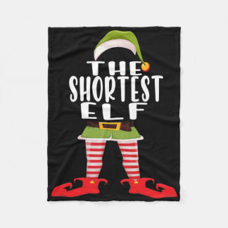Shortest Elf Costume Shirt Family Matching Funny C Fleece Blanket