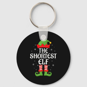 Shortest Elf Xmas Family Matching Elf Squad Christ Key Ring