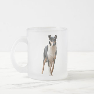 Shorthair Collie Frosted Glass Coffee Mug
