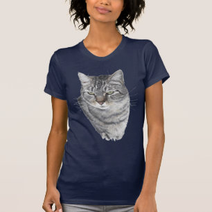 Shorthair Tabby Cat Head Study T-Shirt