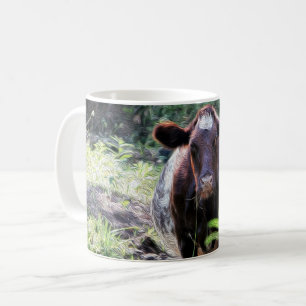 Shorthorn Dairy Cow Cooling in the Stream Mug