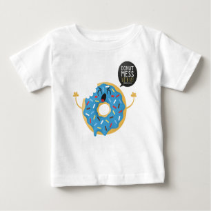 Shortsleeve Romper Baby Boy Doughnut Mess With Me Baby T-Shirt