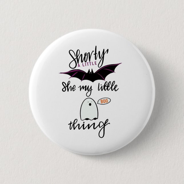 Shorty Batty Funny Retro 6 Cm Round Badge (Front)