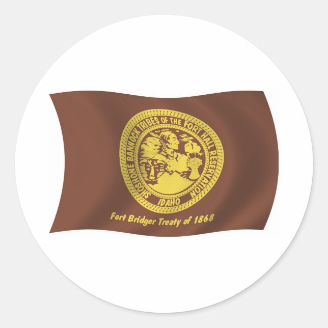 Shoshone Bannock Tribes Flag Sticker (Front)
